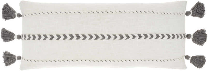Mina Victory Lifestyle Braided Stripes Tass Grey Indoor Throw Pillow - Clearance