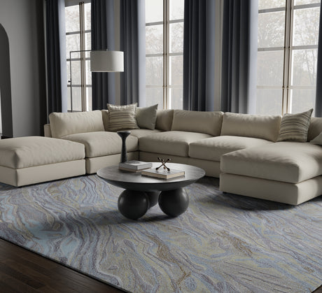 Feizy Kawai Modern Abstract - Blue/Green/Gray Area Rug