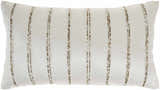 Mina Victory Sofia Beaded Stripes Ivory Indoor Throw Pillow