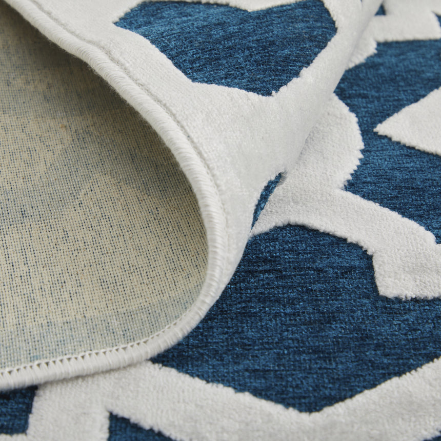 Feizy Saphir Mira Modern Geometric - Blue/Green/White Area Rug - Clearance