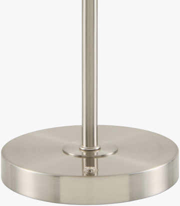Metallic Nickel Modern Table Lamp with glass details for bedside or console tables