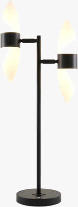 Black Modern Table Lamp with glass details for bedside or console tables