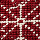Mina Victory Holiday Pillows Loop Snowflake Red Ivory Indoor Throw Pillow