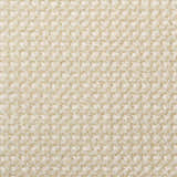 Close-up of the high pile texture of the DKNY Atlantic Avenue Beige rug with a subtle geometric pattern.