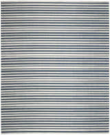 Close-up of the Nourison Key Largo Blue Contemporary Area Rug featuring a striped light blue and white design.