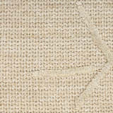 Close-up of the natural, textured weave of the Calvin Klein CK044 Wander rug. Wool and rayon blend.