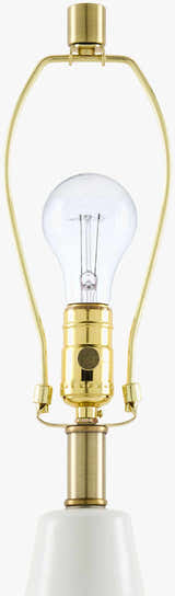 Sculpted White Ceramic Table Lamp with Linen Shade