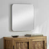 Ockenfels Modern Arched Silver Gray Wall Mirror