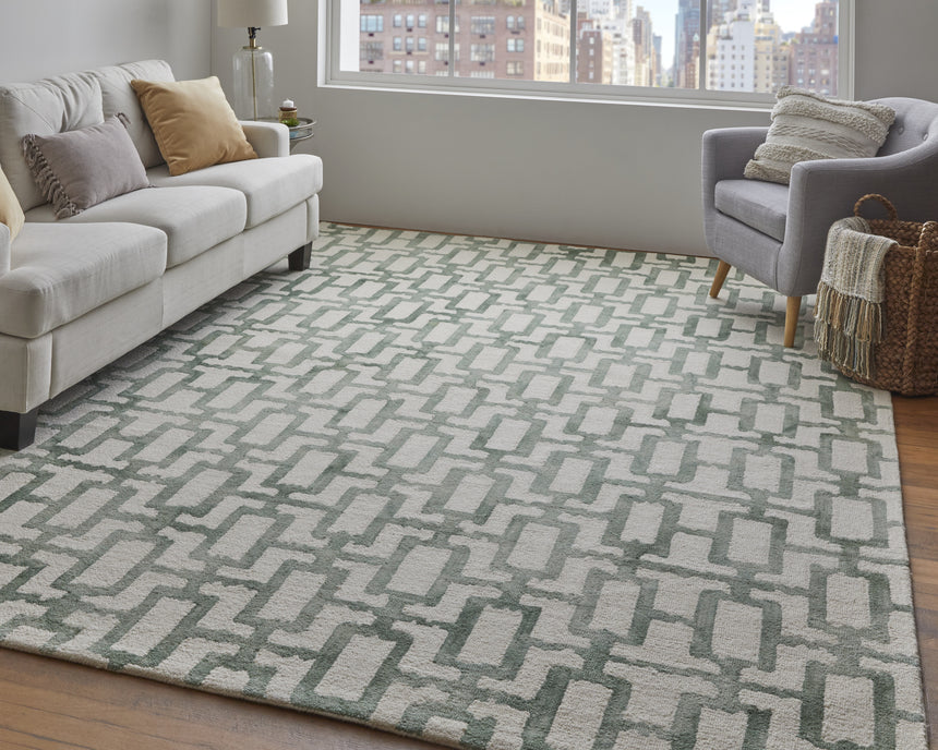 Feizy Lorrain Green Area Rug