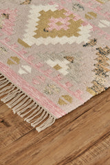 Feizy Savona III Transitional Diamond - Pink/Gold/Taupe Area Rug - Clearance