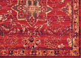 Close-up of the Nourison Timeless Red Persian Rug, showcasing its traditional floral pattern and rich red hues.