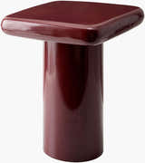 Brick Red Modern End Table for sofa or lounge seating