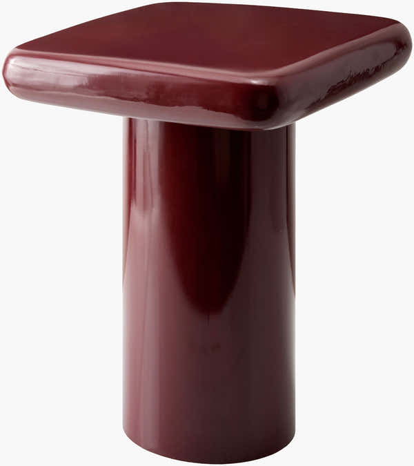 Brick Red Modern End Table for sofa or lounge seating