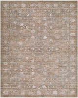 Genero Tagaty Traditional rug in chestnut, ivory, slate gray, and taupe. Machine woven polyester rug with farmhouse style. Design-Rectangle-71010