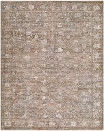 Genero Tagaty Traditional rug in chestnut, ivory, slate gray, and taupe. Machine woven polyester rug with farmhouse style. Design-Rectangle-71010