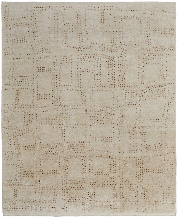 Feizy Truxel Modern Polka Dots - Tan/Brown Area Rug