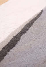 Drifted Ribbon Gray Hand Tufted 5x8 Wool Area Rug
