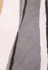 Drifted Ribbon Gray Hand Tufted 5x8 Wool Area Rug