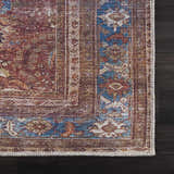 Sample Rust Baki Traditional Washable Area Rug - Clearance