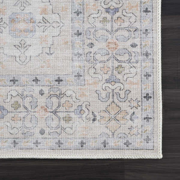 Sample Beige Beckett Vintage Washable Area Rug - Clearance