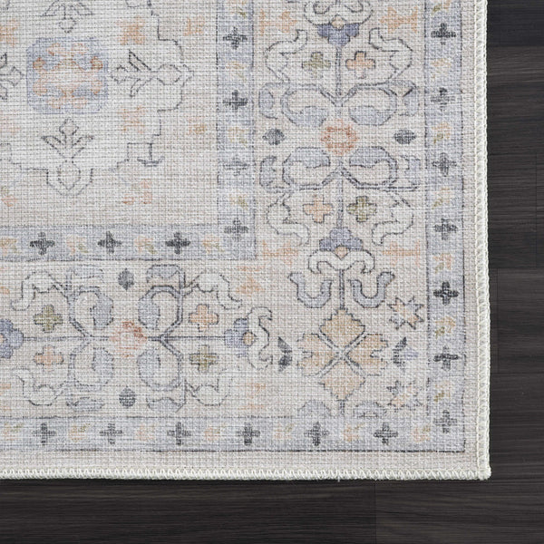 Sample Beige Beckett Vintage Washable Area Rug - Clearance