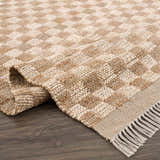 Made to Order Custom Size Ionut Checkered Jute Area Rug