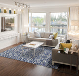 Feizy Milton Modern Ikat - Blue/Ivory/Black Area Rug - Clearance