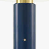 Rich Aqua Blue Modern Table Lamp with glass details for bedside or console tables