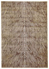 Feizy Cannes brown and tan area rug with a transitional animal print pattern. Design-Rectangle