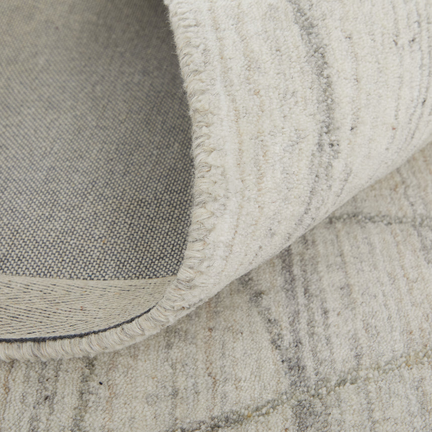 Feizy Whitton Modern Abstract - Ivory/Gray Area Rug