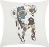 Mina Victory Sofia Glitter Dalmation Gold Indoor Throw Pillow - Clearance