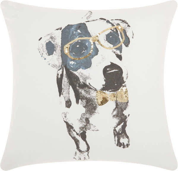 Mina Victory Sofia Glitter Dalmation Gold Indoor Throw Pillow - Clearance