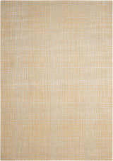 Close-up of the Nourison Nepal Manilla Vintage rug, featuring a grid pattern in manilla and ivory hues. Wool texture.