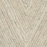 Close-up of the looped texture and chevron pattern on the Nourison Interlock Ivory/Grey area rug.
