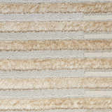 Close-up of the Nourison Splash Beige Silver rug showing its textured, horizontal stripe design.