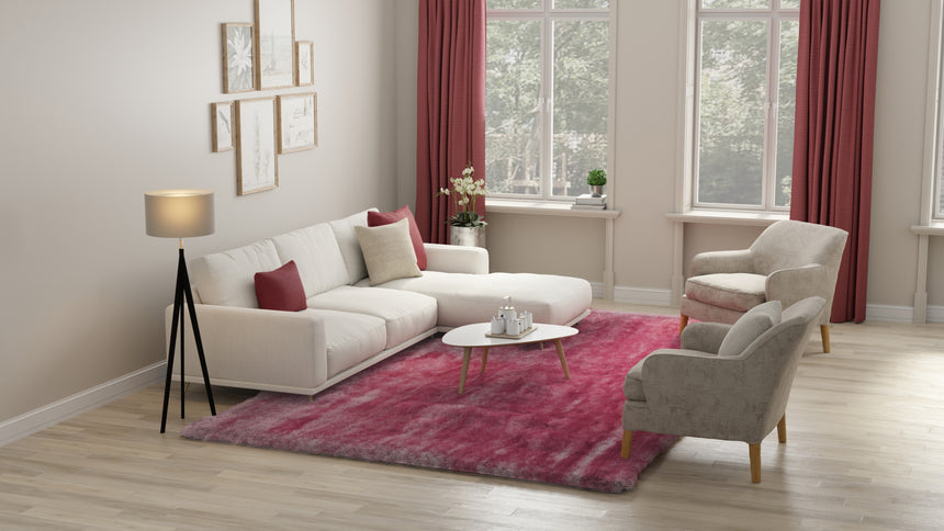 Feizy Indochine Modern Solid - Pink Area Rug