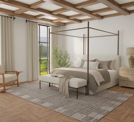 Feizy Herrick Modern Solid - Taupe/Ivory/Brown Area Rug