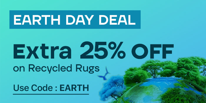 Earth Day Deal Extra 25% off on recycled rugs. use code: earth