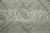 Earthy Modern Stripes Design Custom Made Ivory, Silver and Gray Hand Tufted Rug