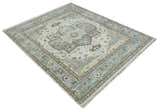 Earthy Neutral Custom Made Ivory, Beige and Silver Traditional Hand Knotted Wool Area Rug