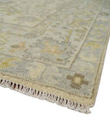 Earthy Neutral Traditional Beige and Silver Antique Style Hand knotted Wool Area Rug, Kids, Living Room and Bedroom Rug