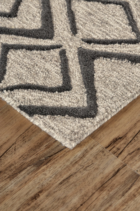 Feizy Enzo Transitional Geometric - Black/Gray/Taupe Area Rug - Clearance