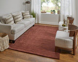 Feizy Luna Modern Solid - Orange/Red Area Rug