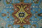 Traditional Heriz Blue, silver, Charcoal and Ivory Hand Knotted  wool Area Rug