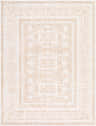 Close-up of the Odeon Elle Decor x LIVABLISS EDOD-2303 Area Rug. Beige and ivory contemporary design. Design-Rectangle-537