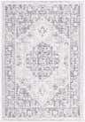 Close-up of the Odeon Machine Woven Elle Decor x LIVABLISS EDOD-2305 Area Rug. Features charcoal, cream, and gray contemporary design. Design-Rectangle-221