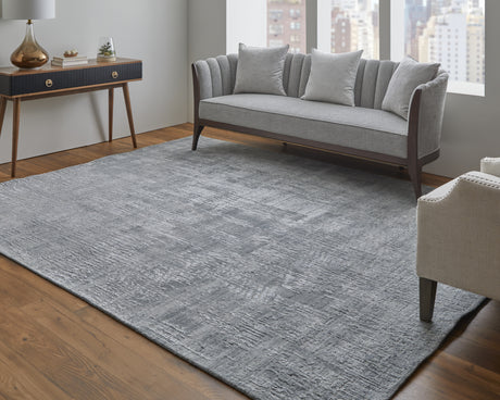 Feizy Eastfield Modern Abstract - Blue/Silver Area Rug