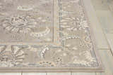 Close up of Nourison Persian Empire Flint rug showing floral pattern and border.