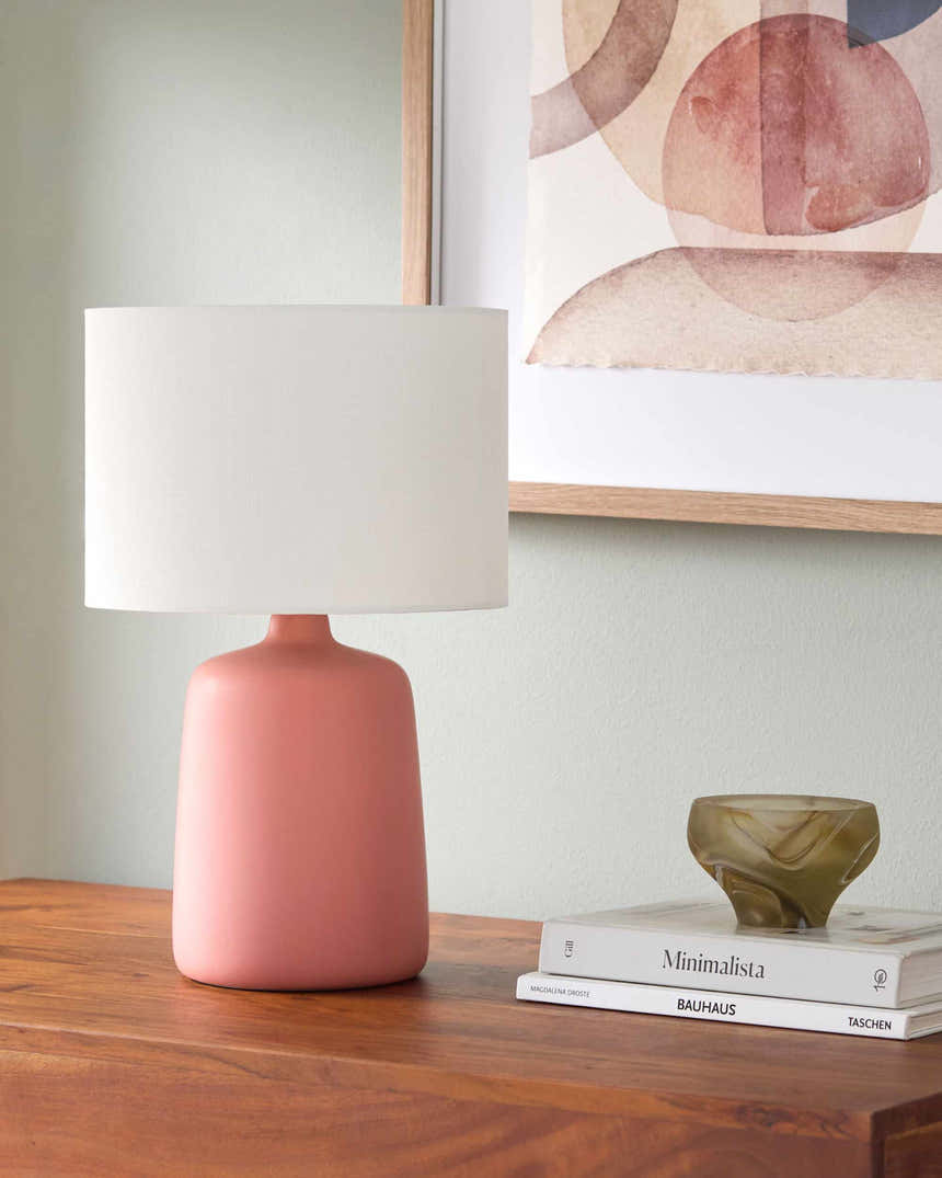 Rolleville Brick Red Table Lamp