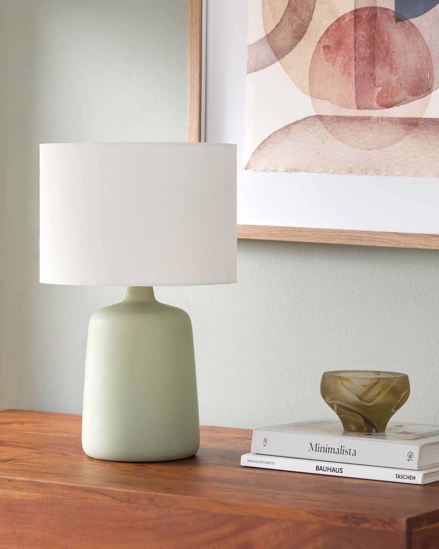 Rolleville Green Table Lamp